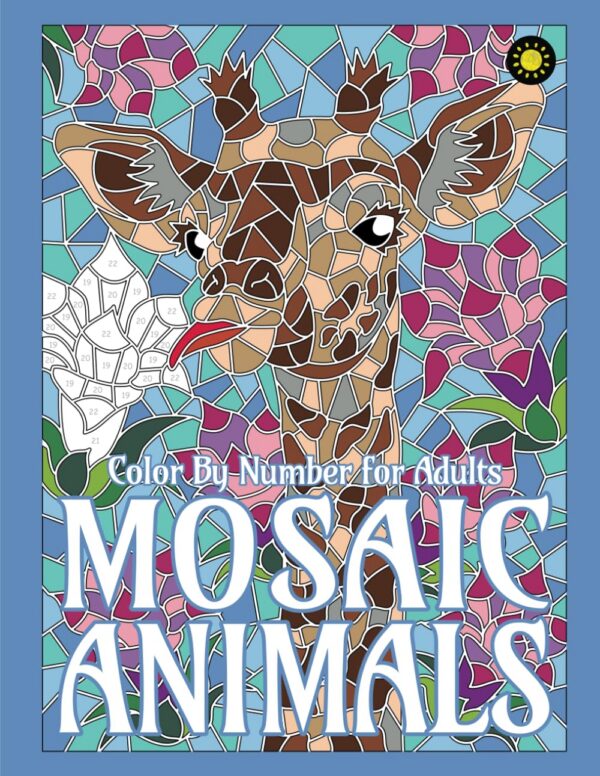 Mosaic Animals: Color By Number – Antystresowa kolorowanka z efektami witrażu