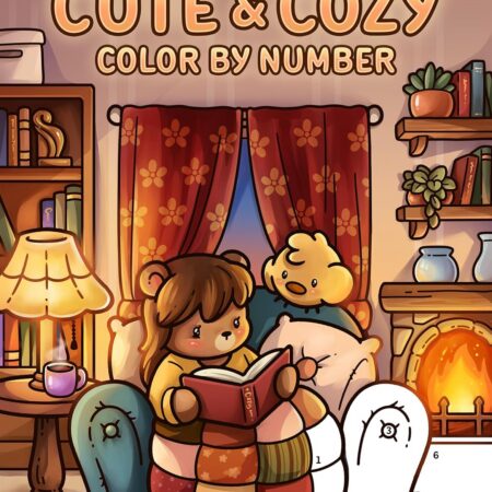 Cute & Cozy: Color By Number – Antystresowa kolorowanka dla dorosłych i nastolatków