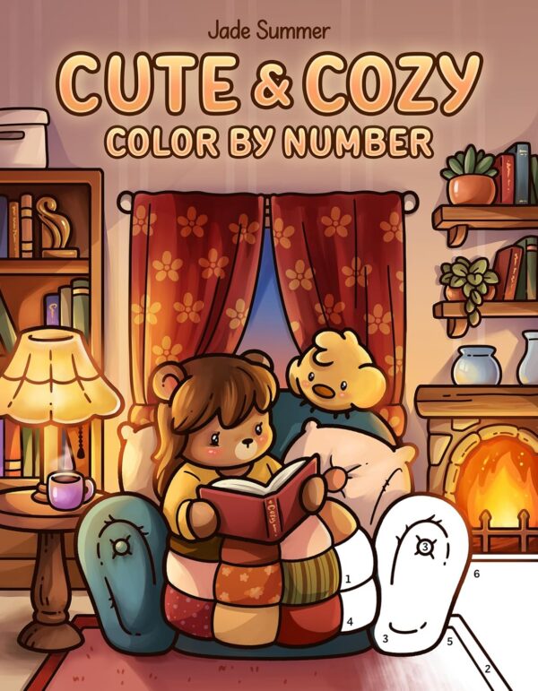 Cute & Cozy: Color By Number – Antystresowa kolorowanka dla dorosłych i nastolatków
