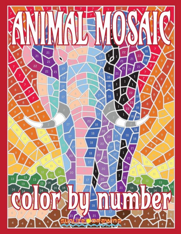 Animal Mosaic: Color By Number – Antystresowa kolorowanka ze zwierzętami