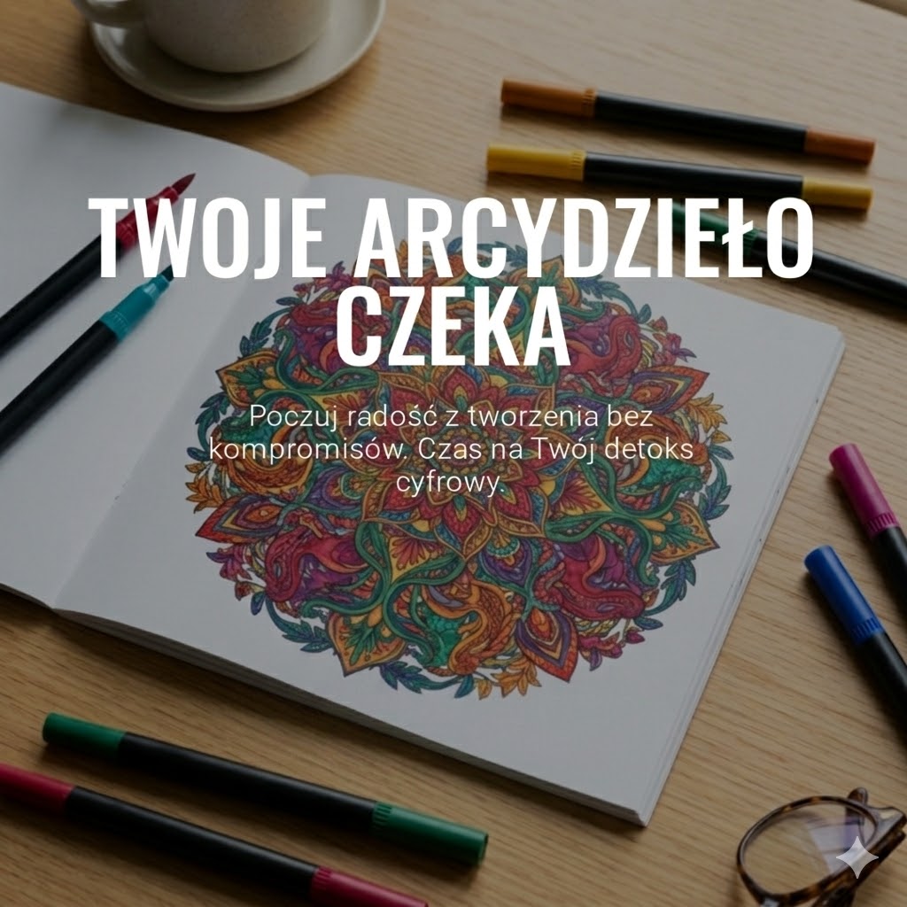 Twoje Arcydzieło Czeka – Dlaczego warto postawić na cyfrowy detoks z kolorowankami?