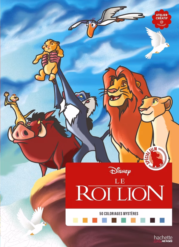 Okładka kolorowanki Disney Król Lew – Coloriages Mystères